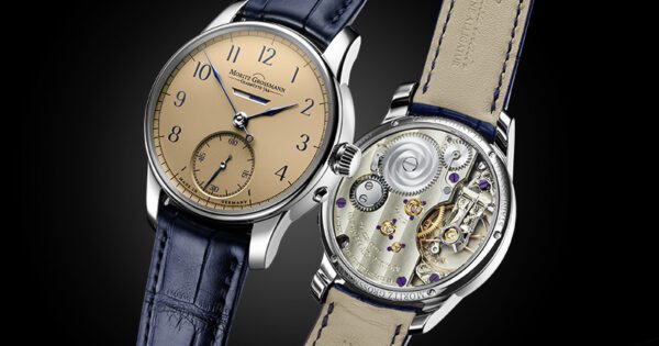 Two faces of one watch: modern color and traditional watchmaking